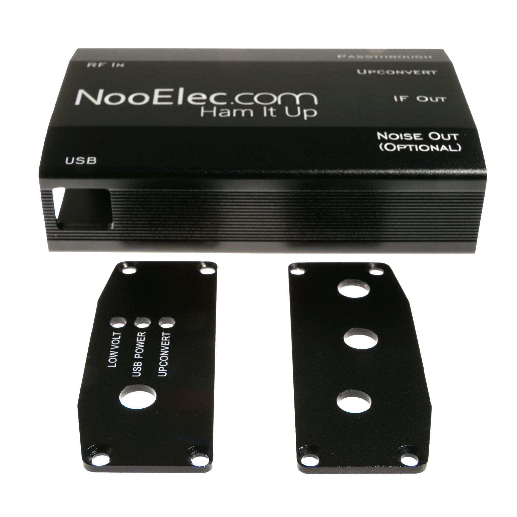 NooElec Extruded Aluminum Enclosure Kit, Black, for "Ham It Up Plus Barebones" RF Upconverter for NESDR and RTL-SDR radios
