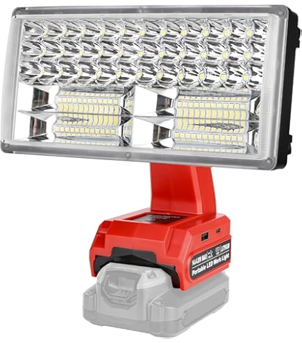Taingwei 4200LM LED Work Light for Craftsman V20 Battery,40W Portable Battery Powered Lights Powered by 20V Battery, Rechargeable LED Flashlight Tools for Men