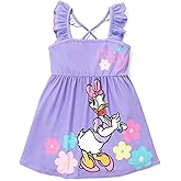 Disney Princess Minnie Mouse Frozen Elsa Girls Dress Ruffle Sleeveless Criss Cross Sundress Summer Clothes Baby to Toddler