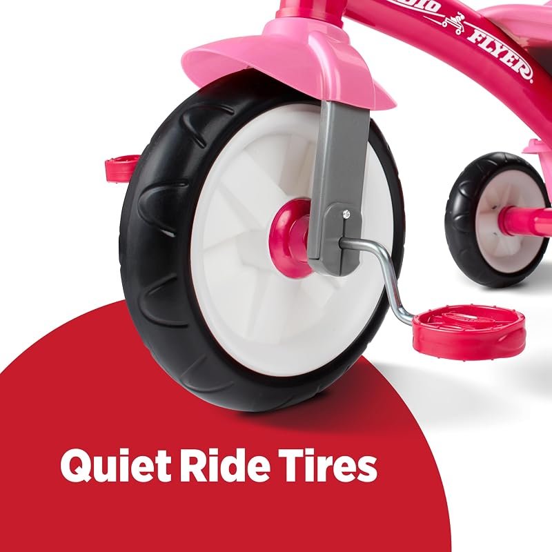 Triciclo Rosa, Triciclo para niños pequeños al Aire Libre, de 2 ½ a 5 años (Exclusivo de Amazon)