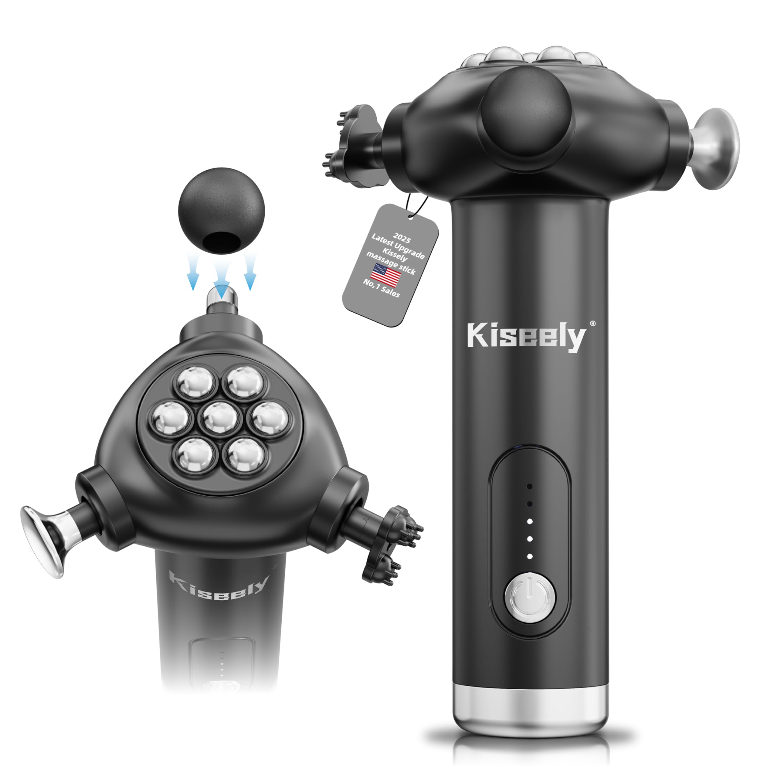 Photo 1 of Kiseely Deep Tissue Massage Gun with 5 Speeds, Vibrating Muscle Massager - Therapy Massager for All Body Relief, Trigger Point Therapy Massage Tool - Gifts for him/her (Black JQ1)