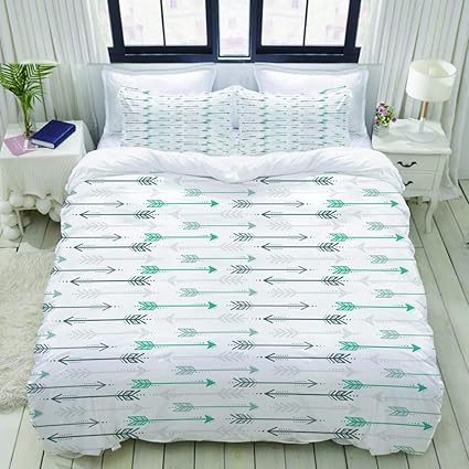SDBUYW-ZQ Bettwäsche-Set,Nahtloses Muster des niedlichen Retropfeils