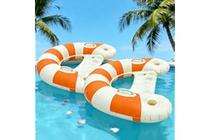 2PCS Inflatable Pool Floats Adult,Striped Pool Chairs with Cup Holders,Blow up Floats Chair for Relaxing Summer Water Fun Swi