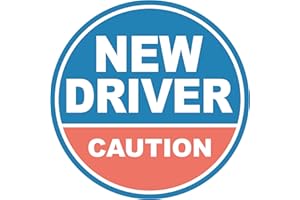 GEEKBEAR New Driver Magnet (Blue/Salmon) - Circle Type, Reflective, and Eye-Catching Design for Novice Drivers
