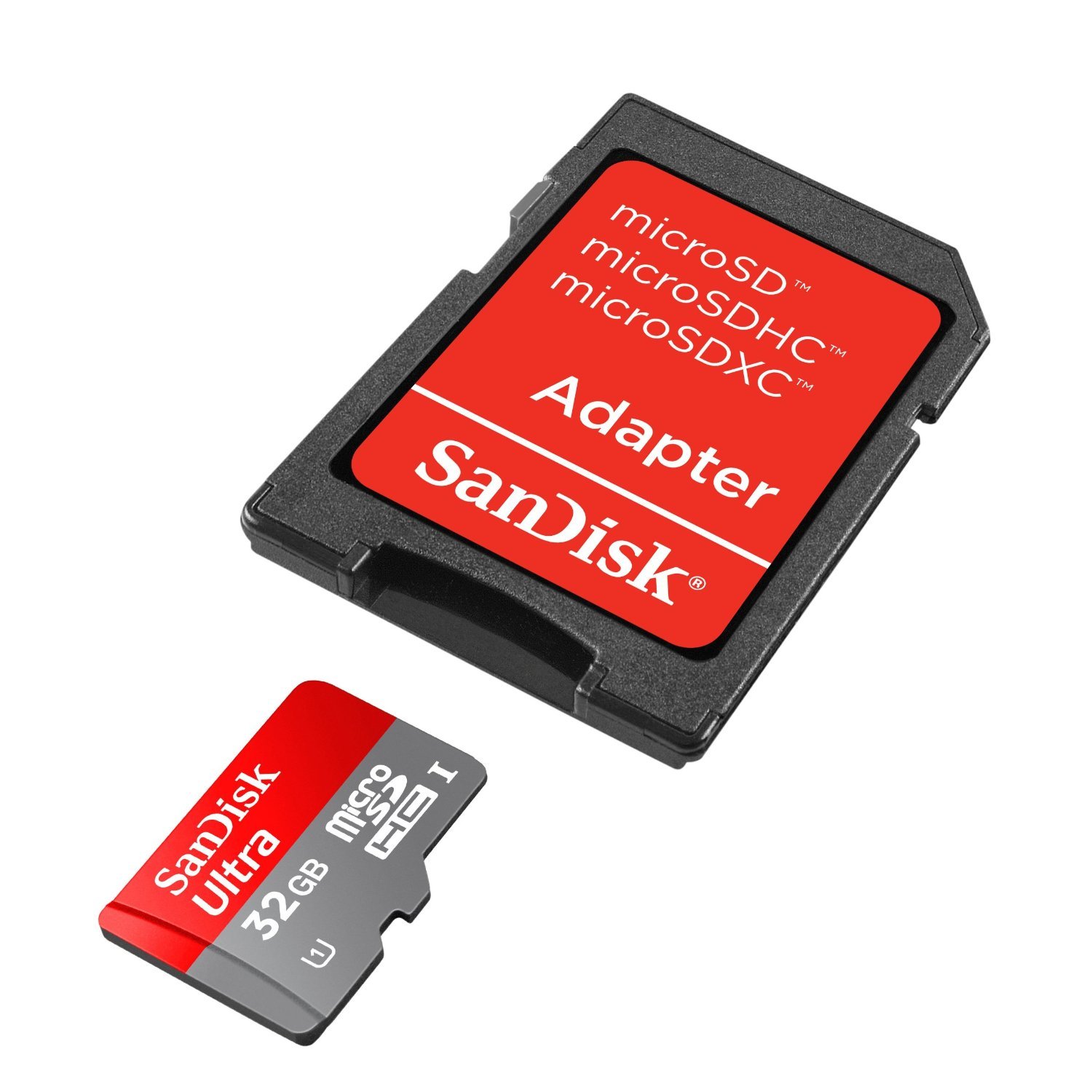 SanDisk Ultra 32GB MicroSDHC Class 10 UHS Memory Card Speed Up To 30MB/s With Adapter - SDSDQUA-032G-U46A [Old Version]