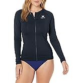 Roxy Women's Long Sleeve Zipped Rashguard – UPF 50+, Stretch Fit, Swim, Surfsuit, Quick-Dry Swim Shirt, Black, Medium
