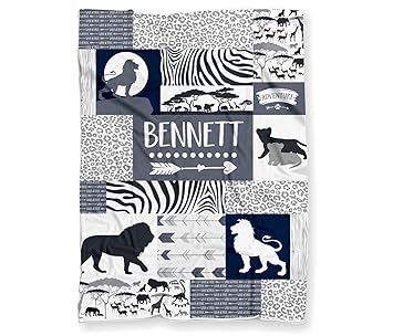 personalized lion king baby blanket