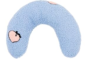SIWWBW Cat Pillow Soft Fluffy Cat Neck Pillow for Sleeping U-Shaped Pillow for Pet Calming Toy Half Donut Cuddler for Joint Relief Sleeping Improve Machine Washable