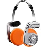 okcsc Classic Retro Headphones, Retro Style, BT Wireless On-Ear Headsets, Ultra Lightweight Retro Headsts/40mm Class Composite Film/80s 90s Design/BT 5.3 & Wired Two Connection Modes, BT/Silver