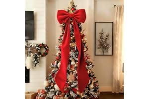 FROOVA Red Big Bow Decor, 50 x 20 Inch Large Ruby Red Velvet Bow as Christmas Backdrop Wedding Birthday Party Room Wall Decor, Large Giant Valentine's Day Decorations (Heavyweight Velvet, Shaping Process)