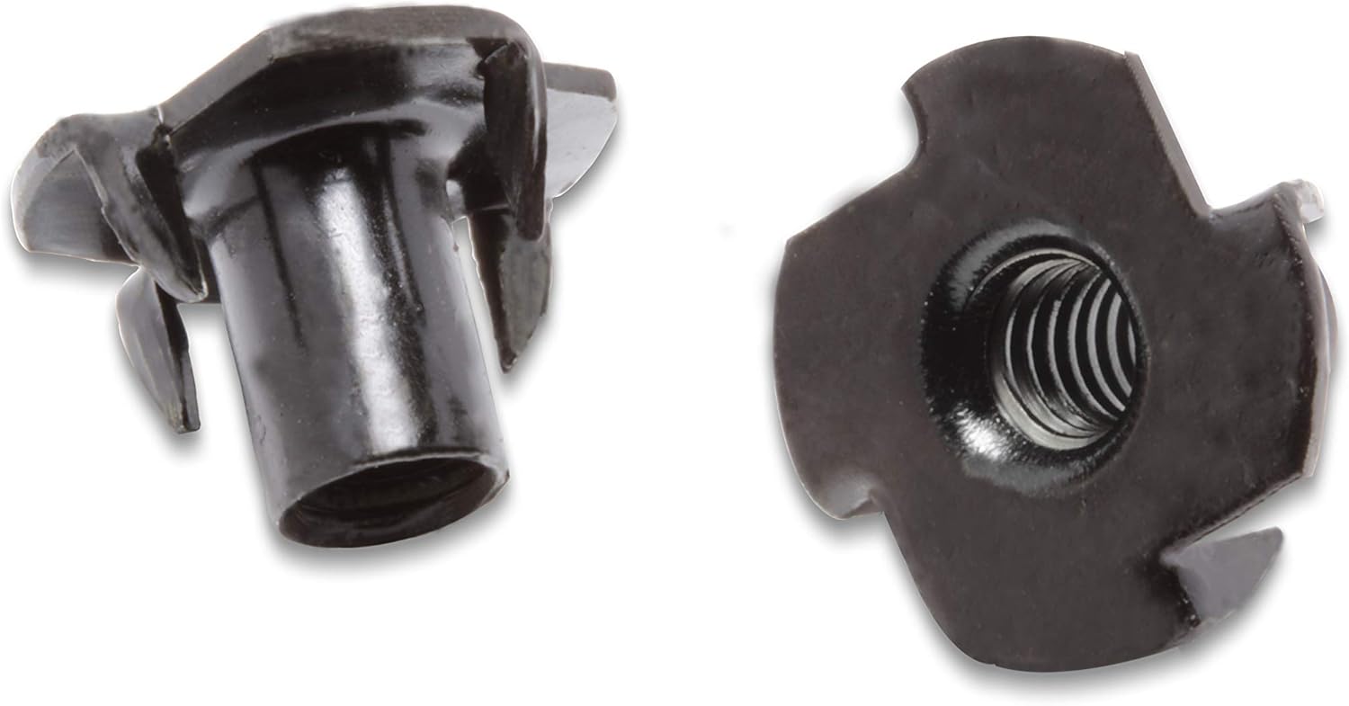 Black Xylan Plated Steel TNuts, 1/4"20 Inch, (25 Pack