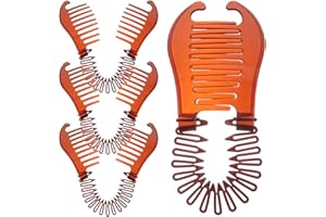 FOMIYES Hair Braiding Tools 4Pcs Interlocking Bendable Banana Clips Hair Comb Accessories for Styling and Sectioning
