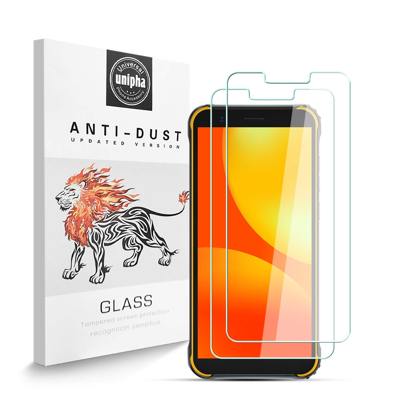 Zidwzidwei Screen Protector for Blackview BV4900 [2 Pack], 9H Hardness Tempered Glass, 2.5D High Definition Film, Bubble Free, Screen Protector Compatible with Blackview BV4900