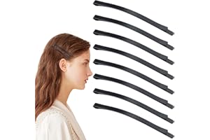 ASWEWAMT 50 Black Jumbo Bobby Pins, 3.34 Inch Metal Hair Clips Hair Pin Bobby-pins Hairpins Hair Accessories for Women Thick Long Updo Hair Style