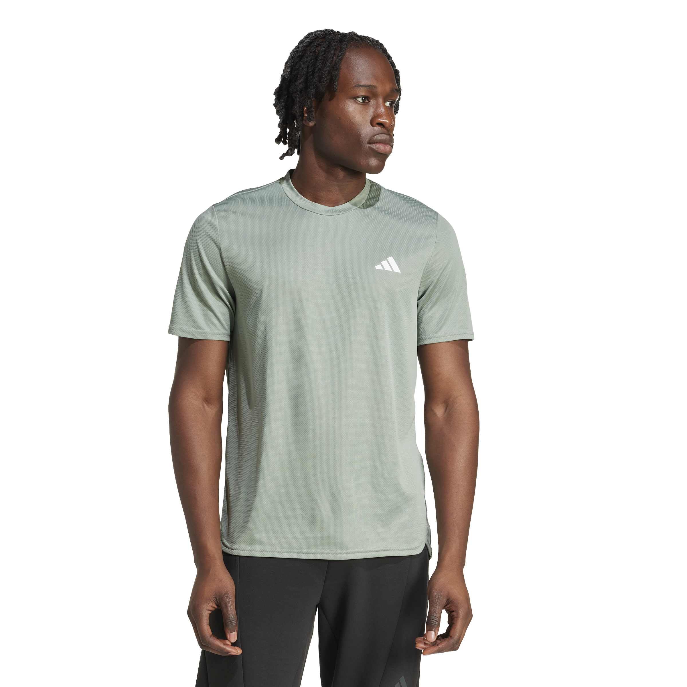 adidas Men's Designed for Movement Training T-Shirt, Silver Green/White, Large/Tall Image