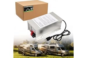 JTSAUTO Upgrade WF-9855 55 Amp RV Power Converter | Deck Mount Three-Stage Power Converter | Replacement for 9800 Series | Battery Charger with Reverse Polarity & Thermal Protection | for RVs Camper Trailer
