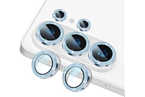 Riwoauoo Glitter Camera Lens Protector for Samsung Galaxy s26 Ultra, HD Tempered Glass with Bling Metallic Ring Ultra-Thin Sh