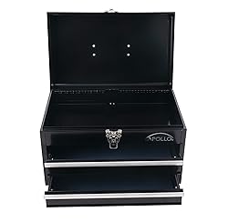 Apollo Tools 14 Inch Steel Tool Box with Deep Top