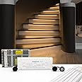 KOMIGAN Motion-Activated Cascading Effect LED Stair Lighting Kit KMG-3233, 23.6" Aluminum Light Bar for Indoor Staircases (Warm White 3000K, 20 Stairs)