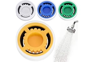 BEIQIYA 4pcs Shower Flow Reducer Limiter, GPM 1.5/1.8/2.0/2.5, Shower Head Water Saver Adapter Set, Water Flow Restrictor for Bathroom Toilet Kitchen- 4 Colors