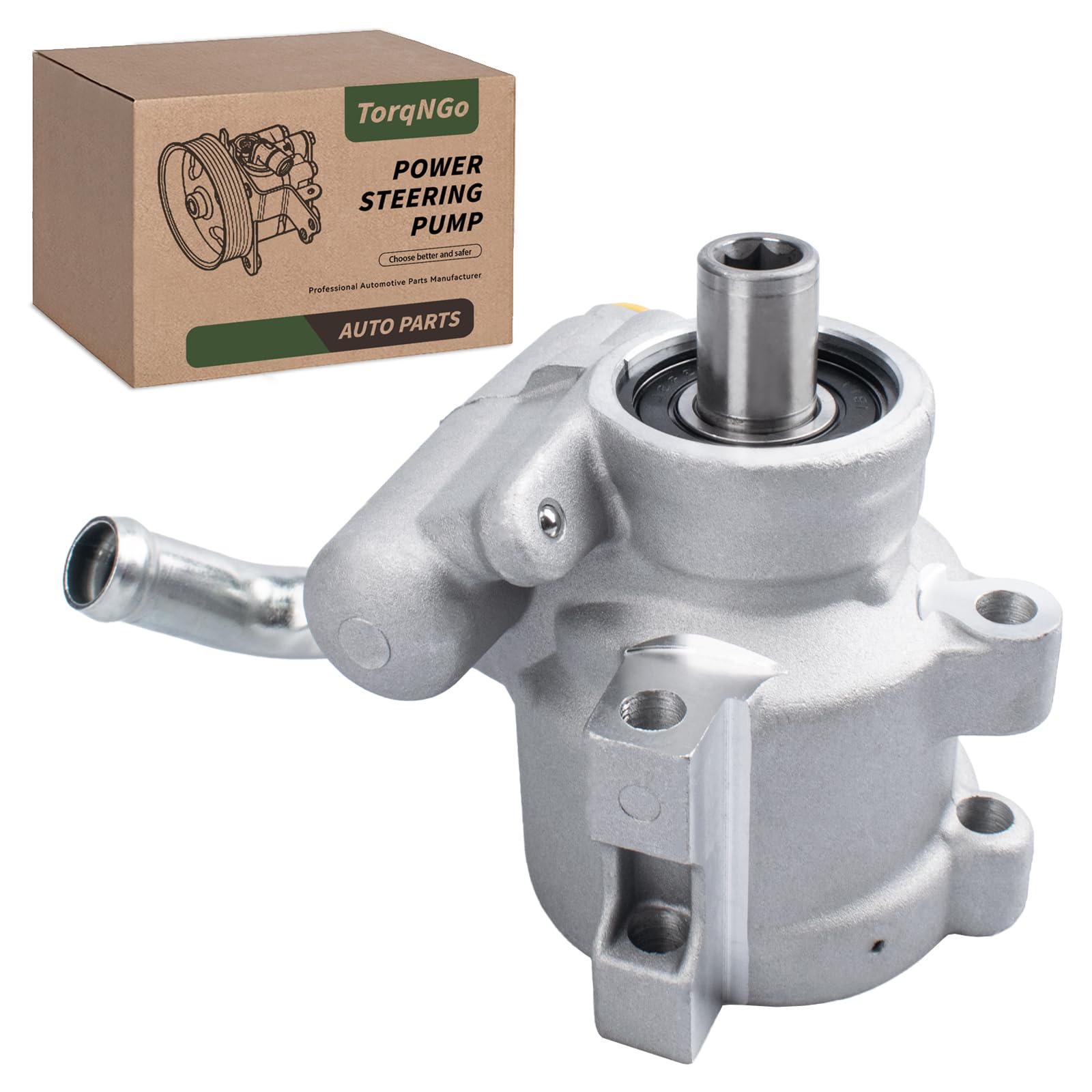 Photo 1 of TorqNGo 20-820 Power Steering Pump Assembly Compatible with Jeep Wrangler 1991-1995, Cherokee 1991-1996, Comanche 1991-1992, L4 2.5L Gas Power Assist Pump Replace # 52006396, 52037566, 53007140