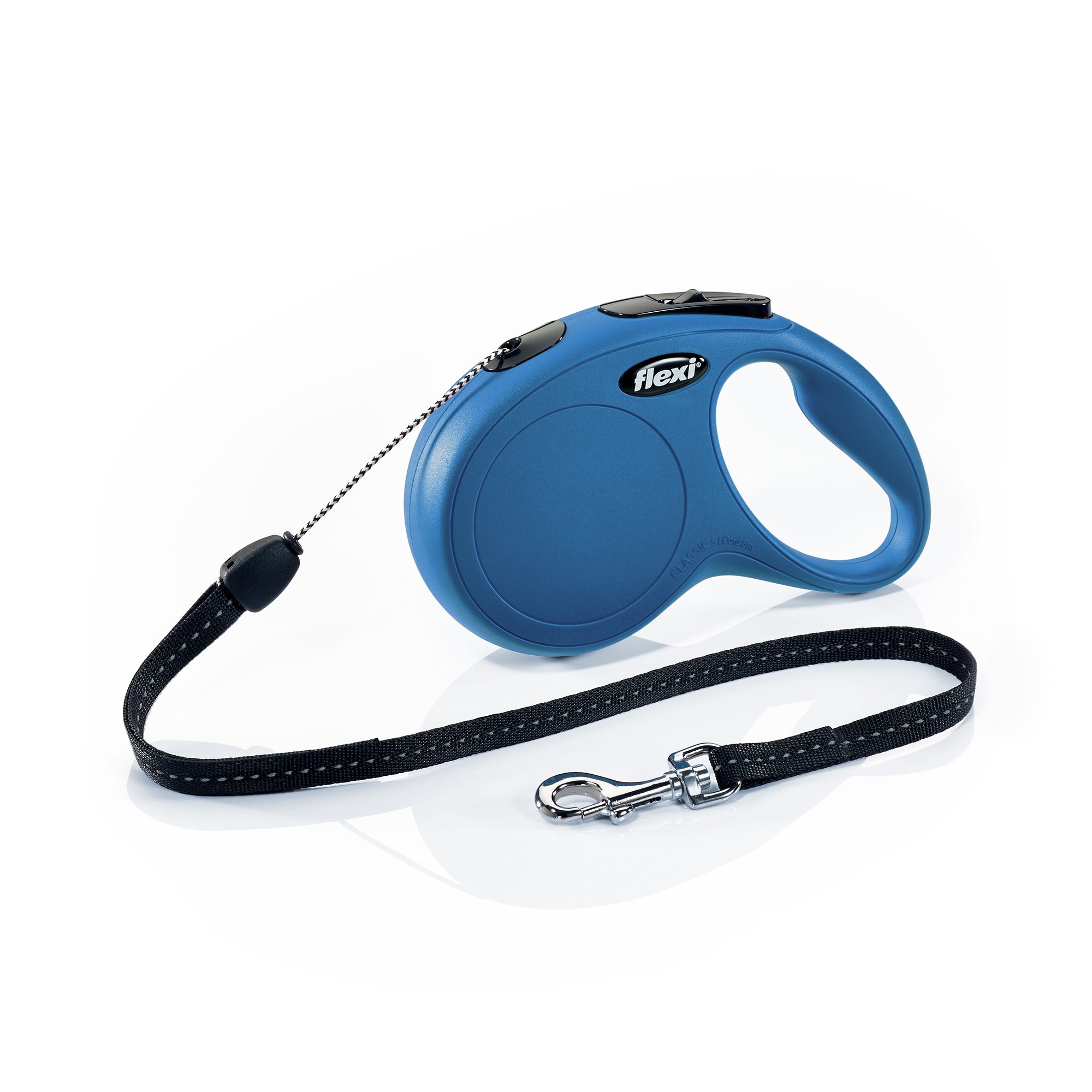 FLEXI New Classic Retractable Dog Leash (Cord), 26 ft, Small, Blue — image 1