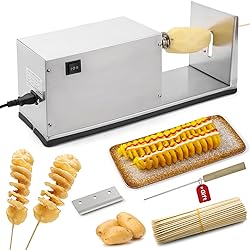 CGOLDENWALL 3 In 1 Manual Tornado Potato Slicer Spiral Potato Cutter Twisted Potato Slicer Spiral Twister Cutter Thicker Stainless Steel Vegetables Cutting Machine - Foto 9