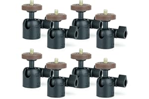 (8 Pcs) LINCO Lincostore 1/4" Swivel Mini Ball Head Screw Tripod Mount for DSLR Camera Camcorder Light Bracket A020 Cell Phone Holder Support (A020-8)