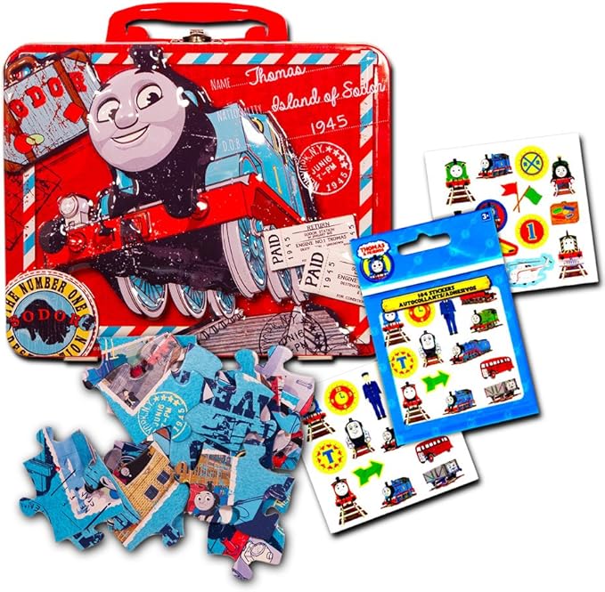 Thomas the Train Lunch Box Set Toddlers Kids Deluxe Thomas Lunch Tin