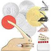 Book Embosser Personalized, Custom Book Embosser Stamp for Libraries, Your Own Text or Logo Design for Books Business Cards, 