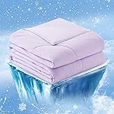 Cozy Bliss Cooling Comforter Queen Size, Cooling Blankets for Hot Sleepers and Night Sweats, Purple Summer Comforter for Queen Size Bed, Breathable Soft Lightweight Silk Smooth