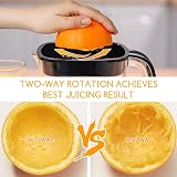 Aigostar 1.2L Orange Juicer with LED Lamp Two Cones Two Way Rotation Black view 3