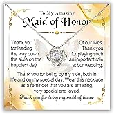Chiside Thank You Necklace Maid Of Honor, To My Maid Of Honor Necklace, Bridesmaid Necklace Gifts, Maid Of Honor Gifts From Bride, Necklace Gift For Maid Of Honor, Bridesmaid Gifts From Bride