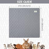 Scenereal Guinea Pig Cage Liner Fleece Pack 2 Reusable Washable Pads Grey view 3