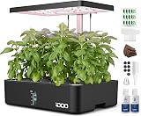 iDOO ID-IG301 12-Pod Hydroponics Indoor Garden Black view 1
