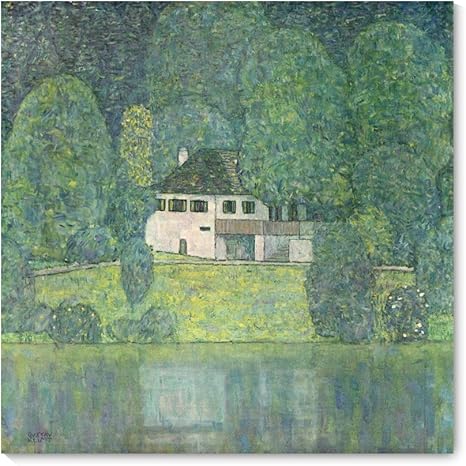 Amazon Co Jp グスタフ クリムト 湖 複製画 人物画 世界の名画 世紀末美術 ウィーン分離派 象徴主義 絵画風 壁紙ポスター グスタフ クリムト 有名美術館 レプリカ モダン インテリア 壁掛け 階段飾り玄関に飾る キャンバス絵画 木枠付きの完成品 80x80cm Generic