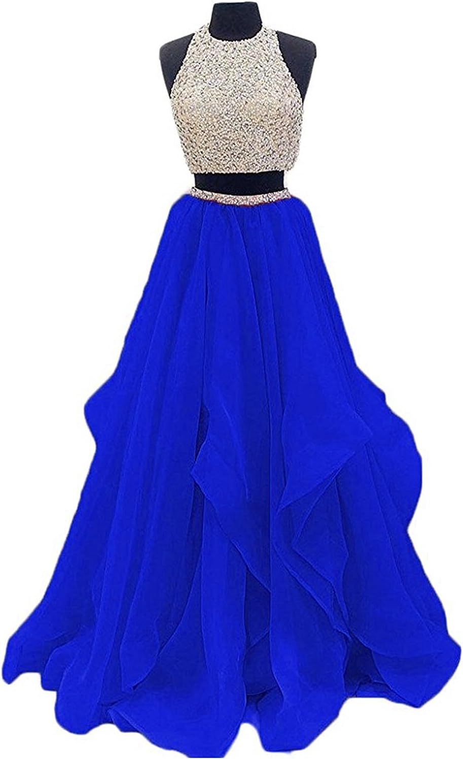 inmagicdress Two Pieces Prom Dresses Oragnza Keyhole Back Women Evening Dress 09