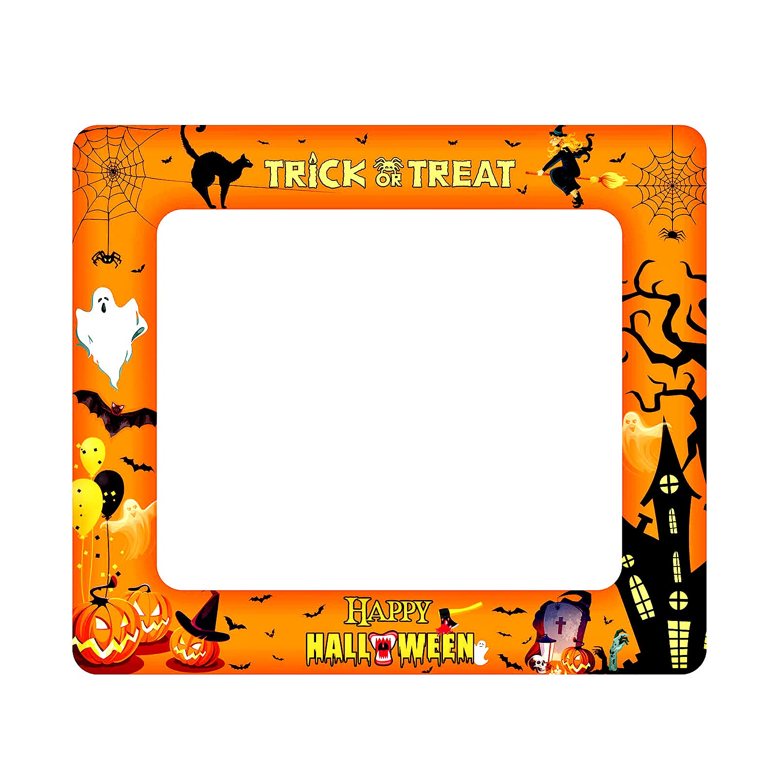 HONGCI Halloween Inflatable Selfie Frame Picture Frame,Giant Photo Booth Celebration Blow Up Party Prop,Halloween Inflatable Photo Booth Props Frame Ideal, Orange
