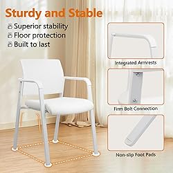 CLATINA Stacking Office Chairs | Mesh Back, Thicken