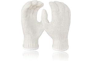 GSAFEME 12 Pairs Cotton Glove Liners for BBQ, Cooking, Grilling, Food Handling - Safety Work Gloves Hand Saver
