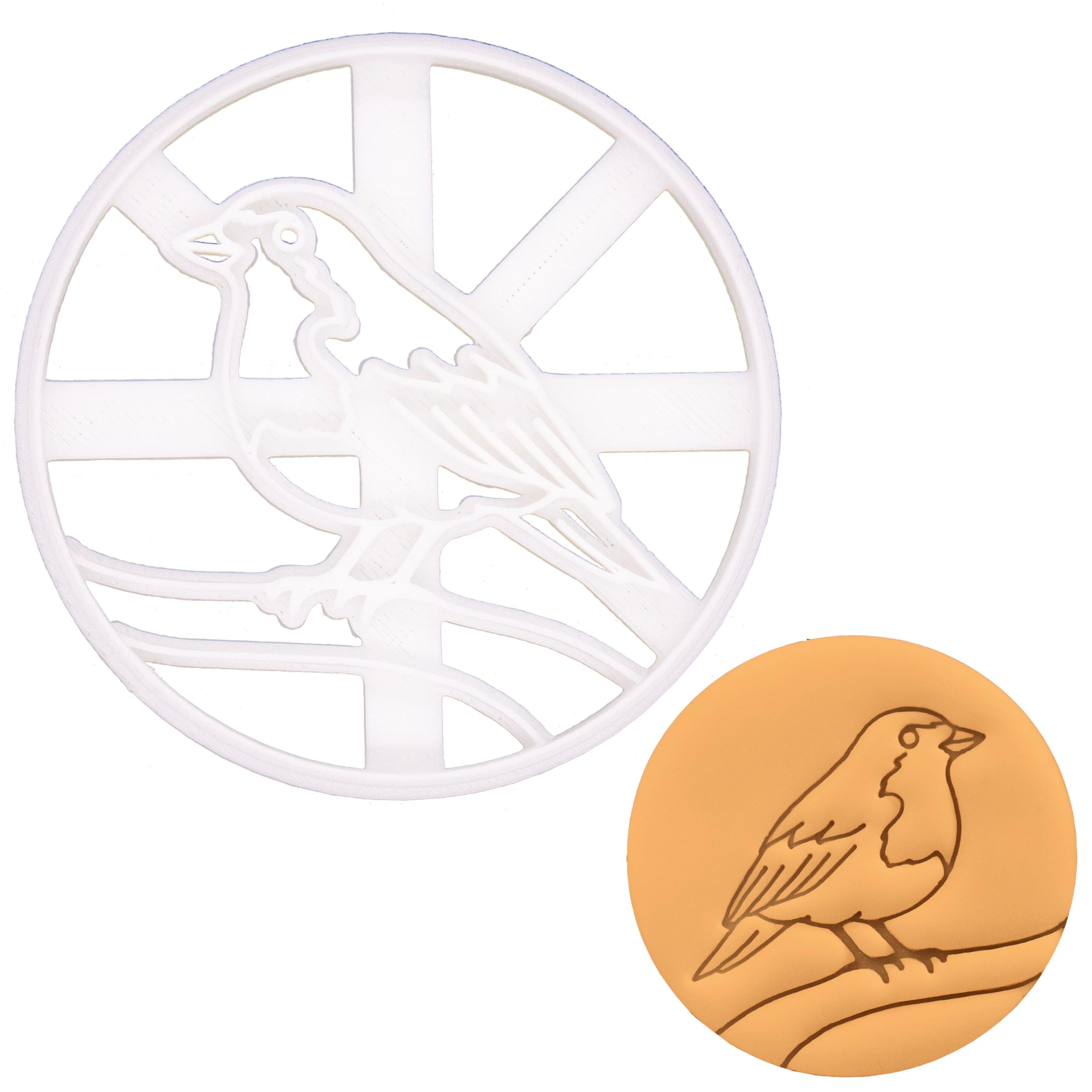 BAKERLOGY Robin Redbreast Bird Cookie Cutter - Detailed Biscuit Cutter Design for Baking and Crafts, Ideal on Fondant, Dough, Clay