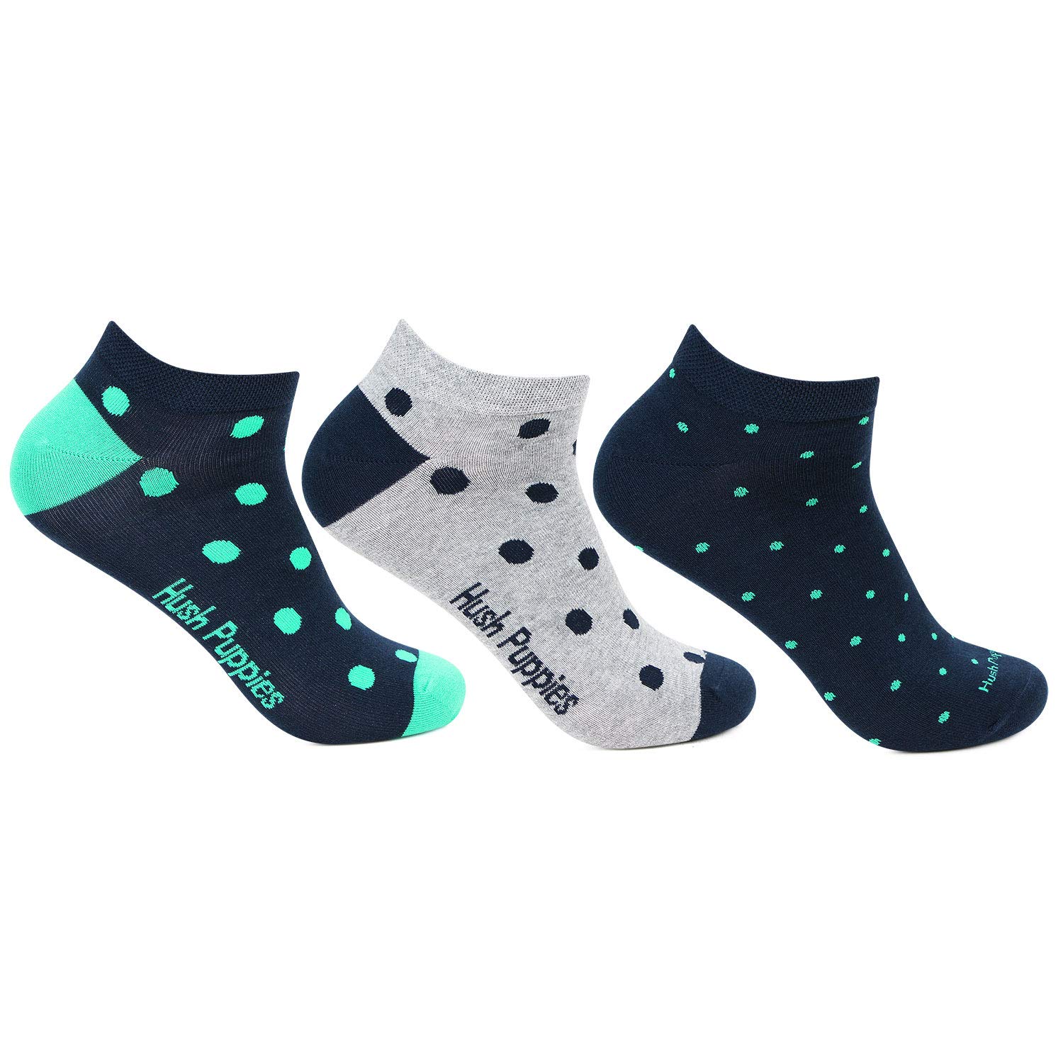 Buy Hush Puppies Men's Cotton Ankle Socks (BROHPM09PO3_Black, L.Grey