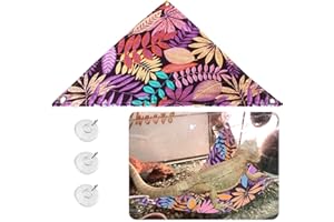 KUDES Bearded Dragon Hammock, Reptile Lizard Lounger Ladder Accessories Terrarium Habitat Decor for Large Small Bearded Dragons Geckos Lizards Snakes (Purple)