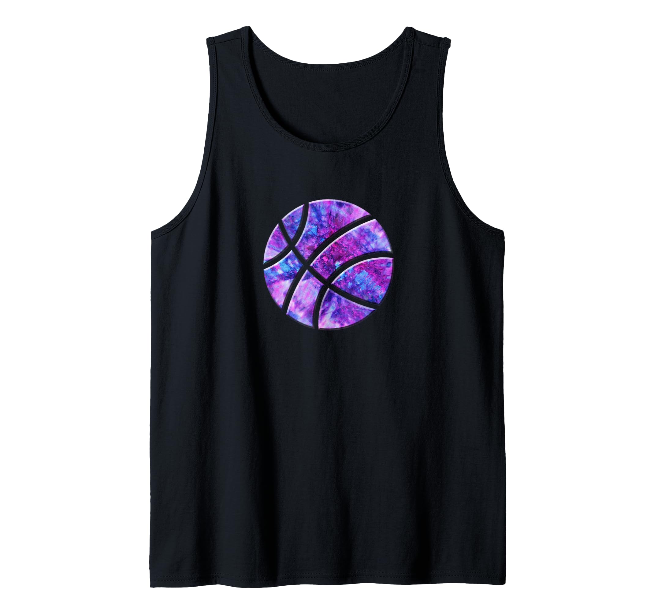 Basketball Blue & Purple Tie Dye Ball Tank Top