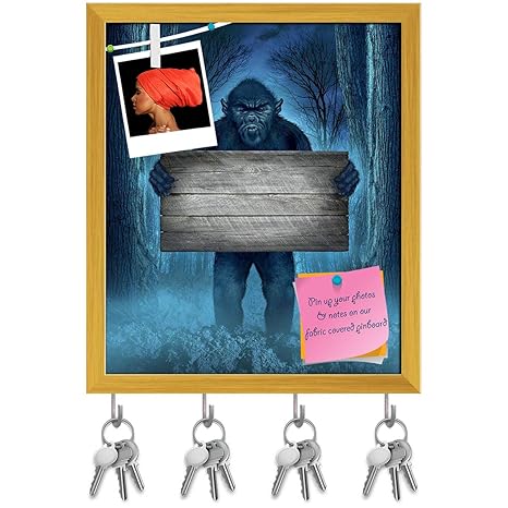 Amazon Com Artzfolio Monster Holding A Rustic Wood Sign Key