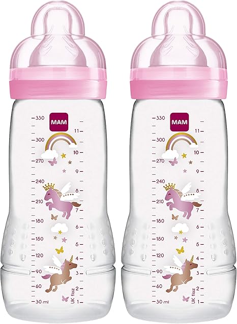 mam baby bottles pink