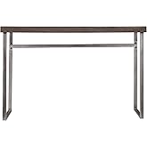 SEI Furniture Nolan Console Table, Midcentury Modern Style Oak Veneer, Brown