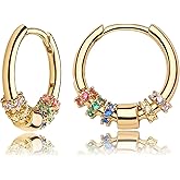 MEVECCO Gold Hoop Earrings for Women 18K Gold Plated Huggie Earrings Handmade Simple Minimalism Hoop Hypoallergenic Earrings for Everyday Jewelry
