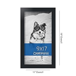 ArtToFrames 9x17 Inch Black Picture Frame, This