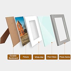 Golden State Art, 5x7 Picture Frame Set of 4